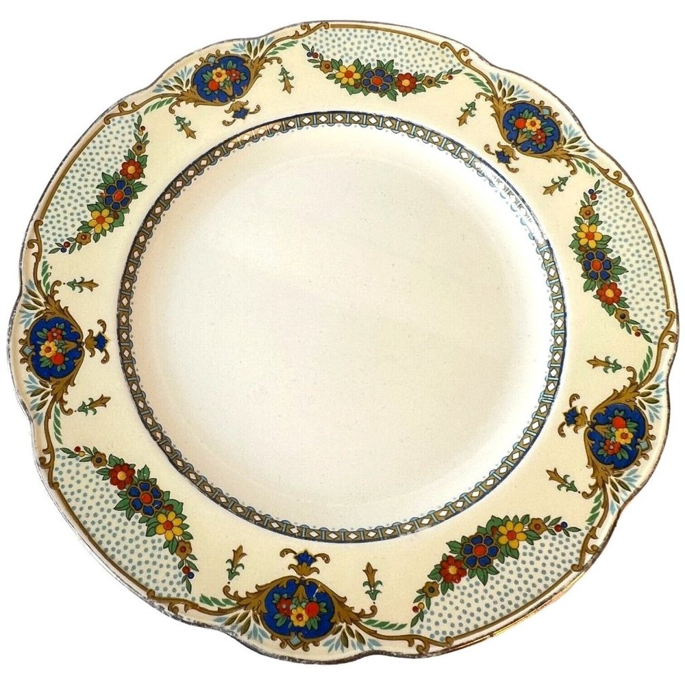 The Barclay Dinner Plate By George Jones & Sons Crescent Made England VTG 9 5/8"